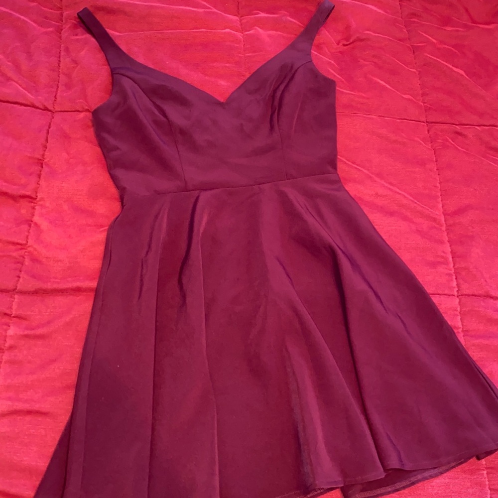 Lorena Rose Burgundy Skater Dress